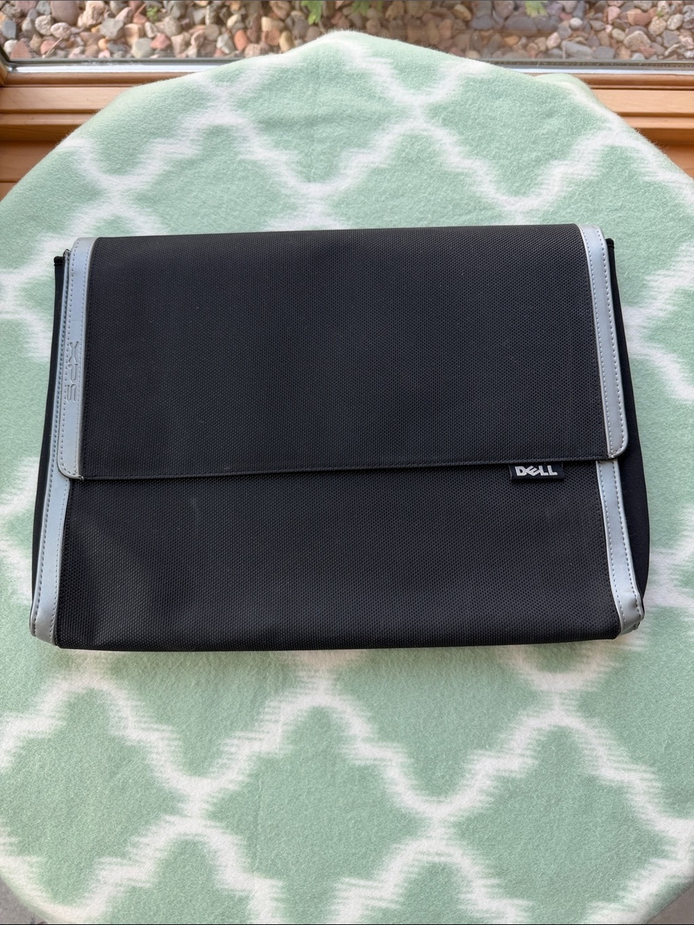 Dell Black and Silver Trim Laptop Sleeve with Magnetic Closure - 14” long